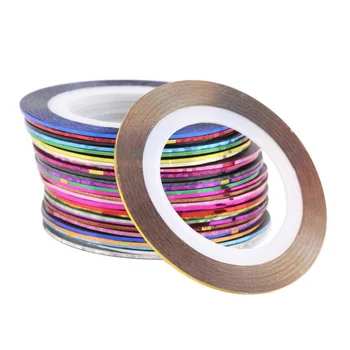 

DIY Nail Art Tips Silk Thread Design Decoration Accessories 10/18/30/32Pcs 20M Shiny Stripe Line Manicure Nail Jewelry Tools