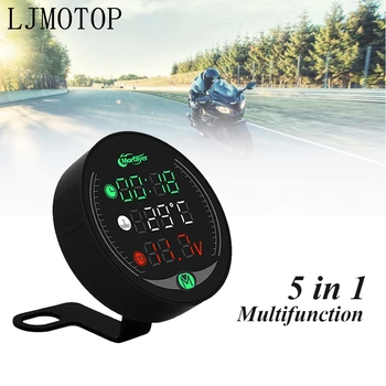 

5-in-1 Motorcycle Meter Time Water Temperature Voltmeter USB Display Table For Suzuki GSXR 1000 1100 400 DL1000 GSX1100F Katana
