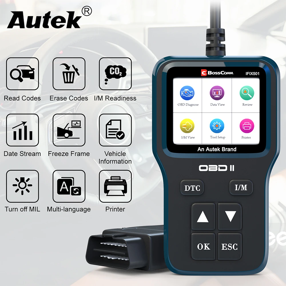 Autek IFIX501 OBD2 диагностический автомобильный сканер инструменты для авто