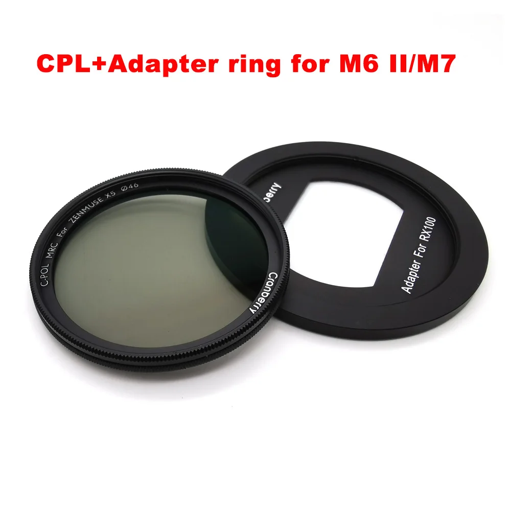 CPL-Adapter-ring JINSERTA UV CPL ND16 набор переходных колец для sony RX100 M6 II M7 крышка объектива камеры для sony RX100 M6 II M7 аксессуары для камеры - Цвет: CPL-Adapter-ring