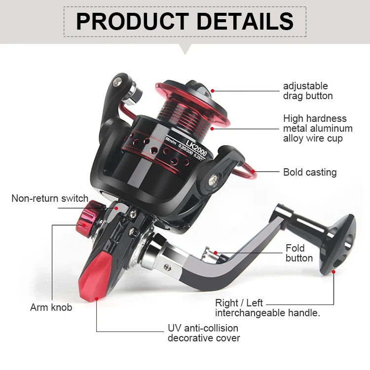 aluminum spinning fishing reel