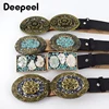 Deepeel 1pc 3.5*100\115cm Fashion Corset Wide Female Belt Alloy Smooth Buckle Belts with Stones Buckles Decorative Waistband ► Photo 2/6