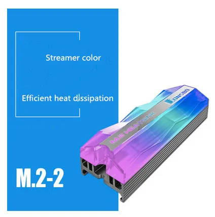 M2 твердотельный радиатор M.2 жесткий диск радиатора жилет 2280 цвет 3P автоматический цвет RGB цвет - Цвет лезвия: Темно-синий