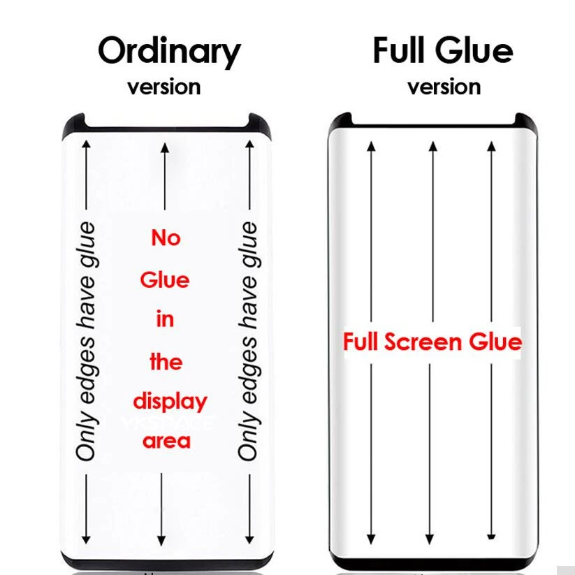 3D полный клей 9H закаленное стекло для samsung Galaxy S8 S9 Plus S8Plus S9Plus Note 8 9 защитный чехол для экрана