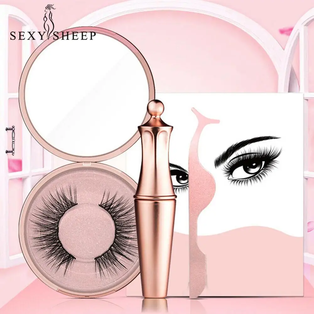 Магнитные накладные ресницы без клея 5 магнитов Многоразовые Накладные