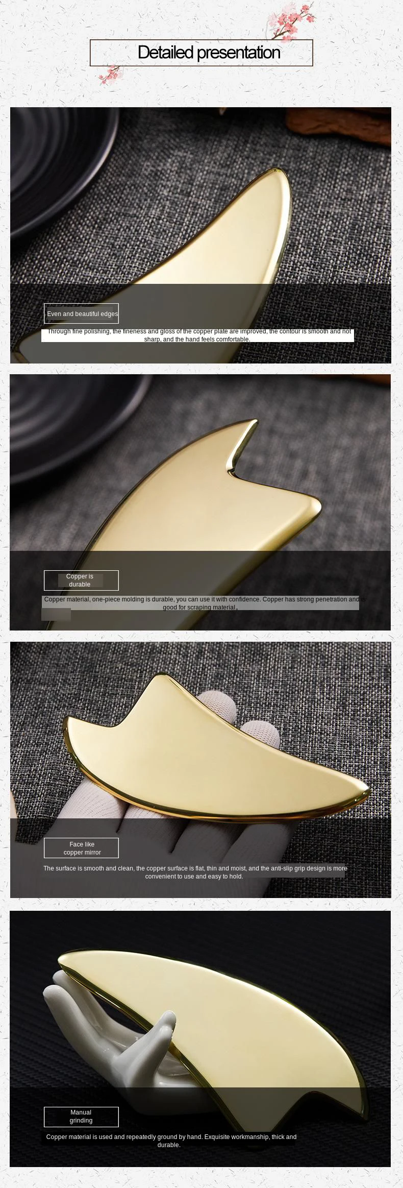 Gua Sha Brass Plate Dredge The Meridians Massage Health Care Chinese Medicine Maintenance Acupoint Durable Manual Guasha Scraper