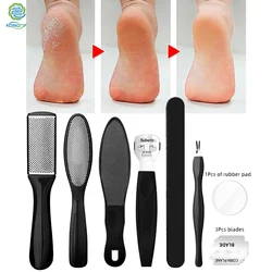 Feet Grinding Suit Pedicure Tools 8Pcs Foot Care Feet Grinding Stone Stainless Steel Foot Rasp Remove Foot Dead Skin Callus