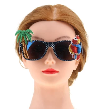 

Beach decoration glasses Hawaiian Luau Coconut Tree Parrot Shape Party Glasses Eyeglasses Fancy Dress Costume Gift Toy