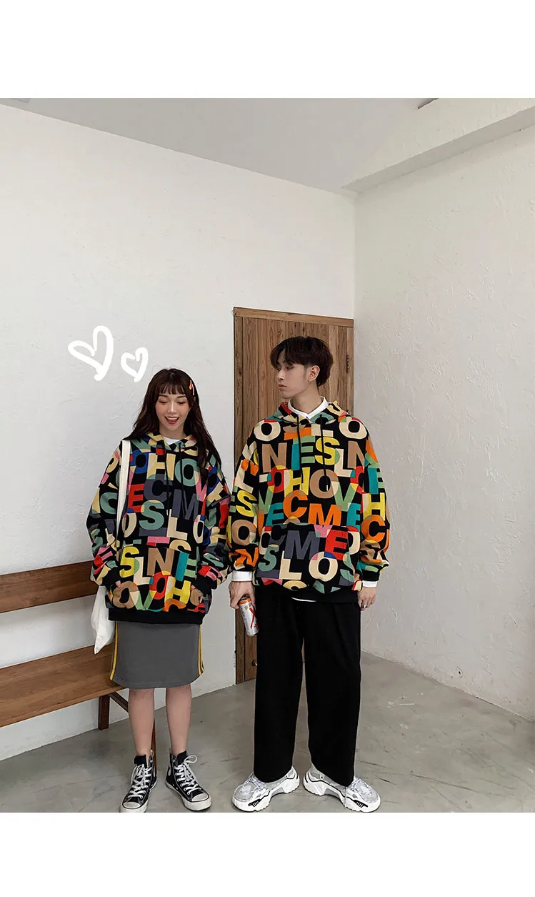 Streetwear2019 осень зима мужские толстовки принт забавные буквы толстовки с капюшоном для мужчин хип-хоп свободные топы негабаритных хип-хоп