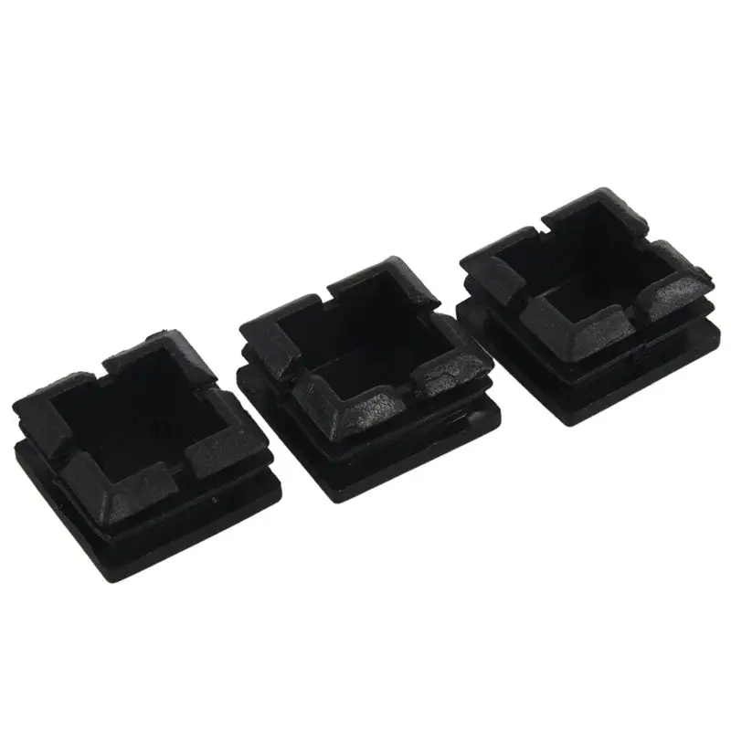 

Hot Sale Square Table Chair Leg Tube Pipe Feet Insert Cap 25mmx25mm 20pcs Black