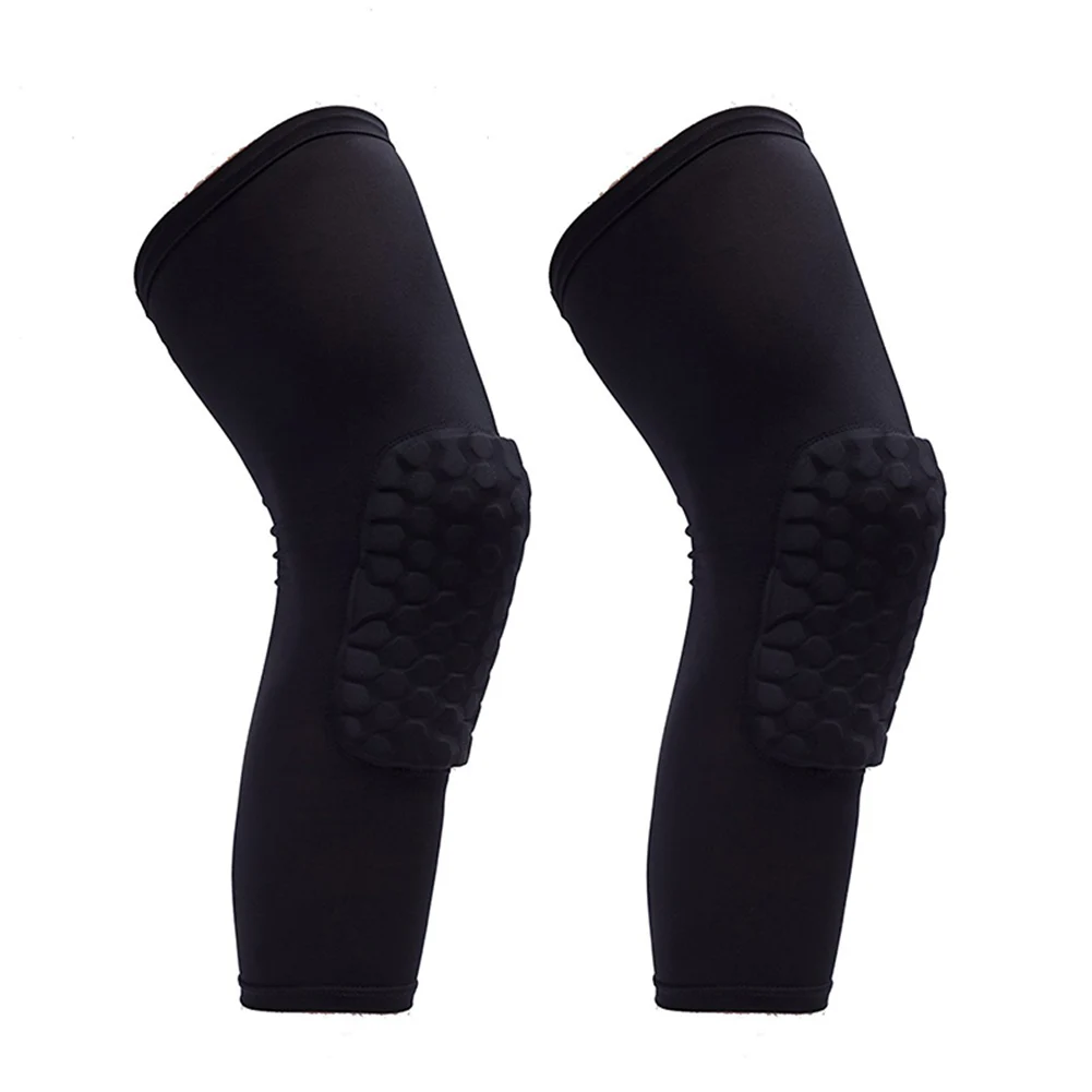 2 шт Kneepad ячеистые наколенники для ног Защитный Коврик для спорта на открытом воздухе поддержка охранников высокого качества TK-ing - Цвет: Черный