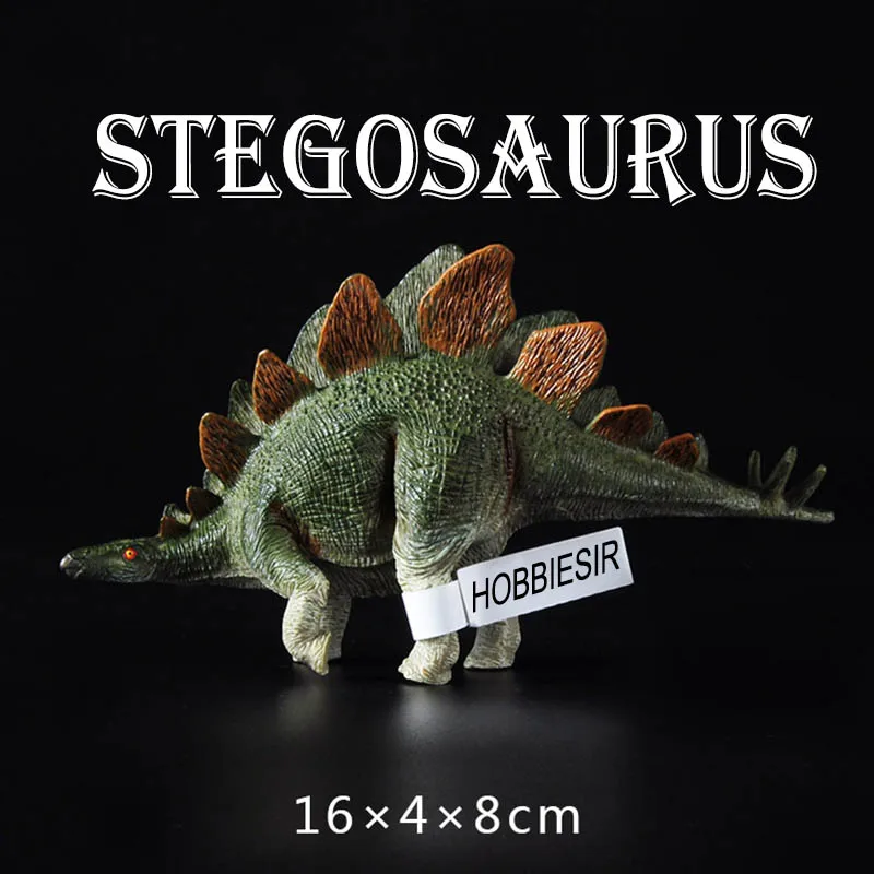 Green Stegosaurus) Парк Юрского периода Динозавр Твердые Модели моделирования Игрушка Детский Набор игрушечных динозавров мальчик Раптор домашние украшения в форме животных подарок - Цвет: Green