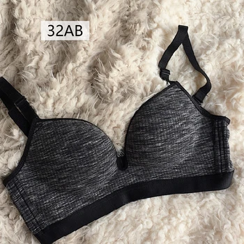 

Seamless Push Up No Steel Student Removable Strap One Piece Solid Bra