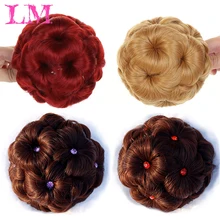 LiangMo, новинка, женский парик, кольцо для волос, для женщин, цветы, макияж, для невесты, бриллиант, кудрявые волосы, булочка, шиньон, ловля волос, аксессуары для волос