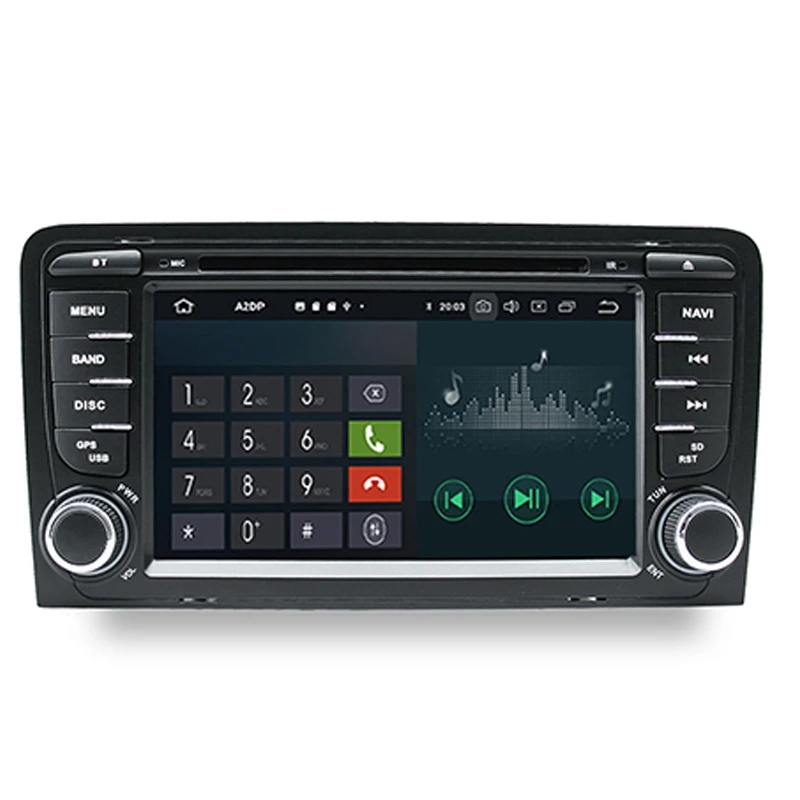 Автомобильный мультимедийный плеер 2 Din Android 9,0 gps головное устройство для Audi A3 8 P/A3 8P1 3-дверей/S3 RS3 Sportback DVD Радио