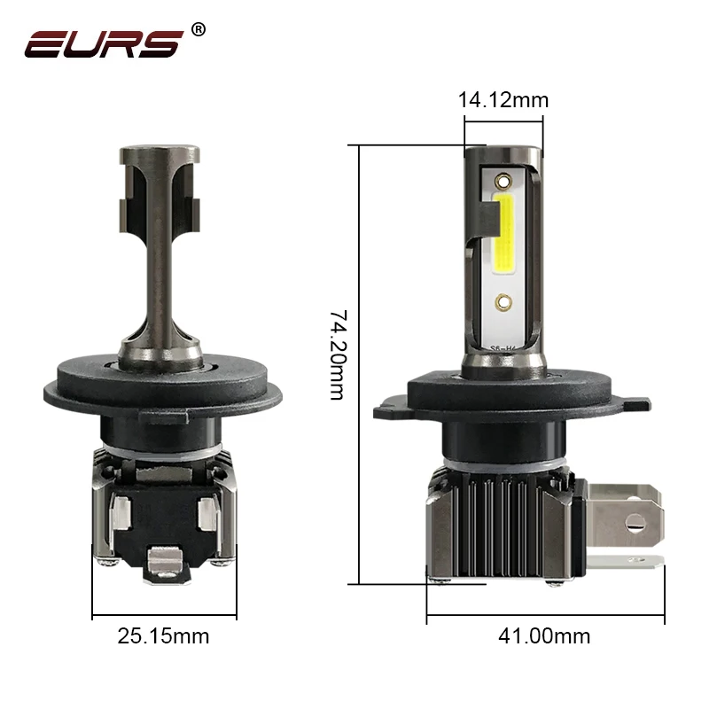 Светодиодные Автомобильные фары EURS LED H4 s H7 H11 светодиодсветодиодный H1 H8 H9 9005 9006 HB3