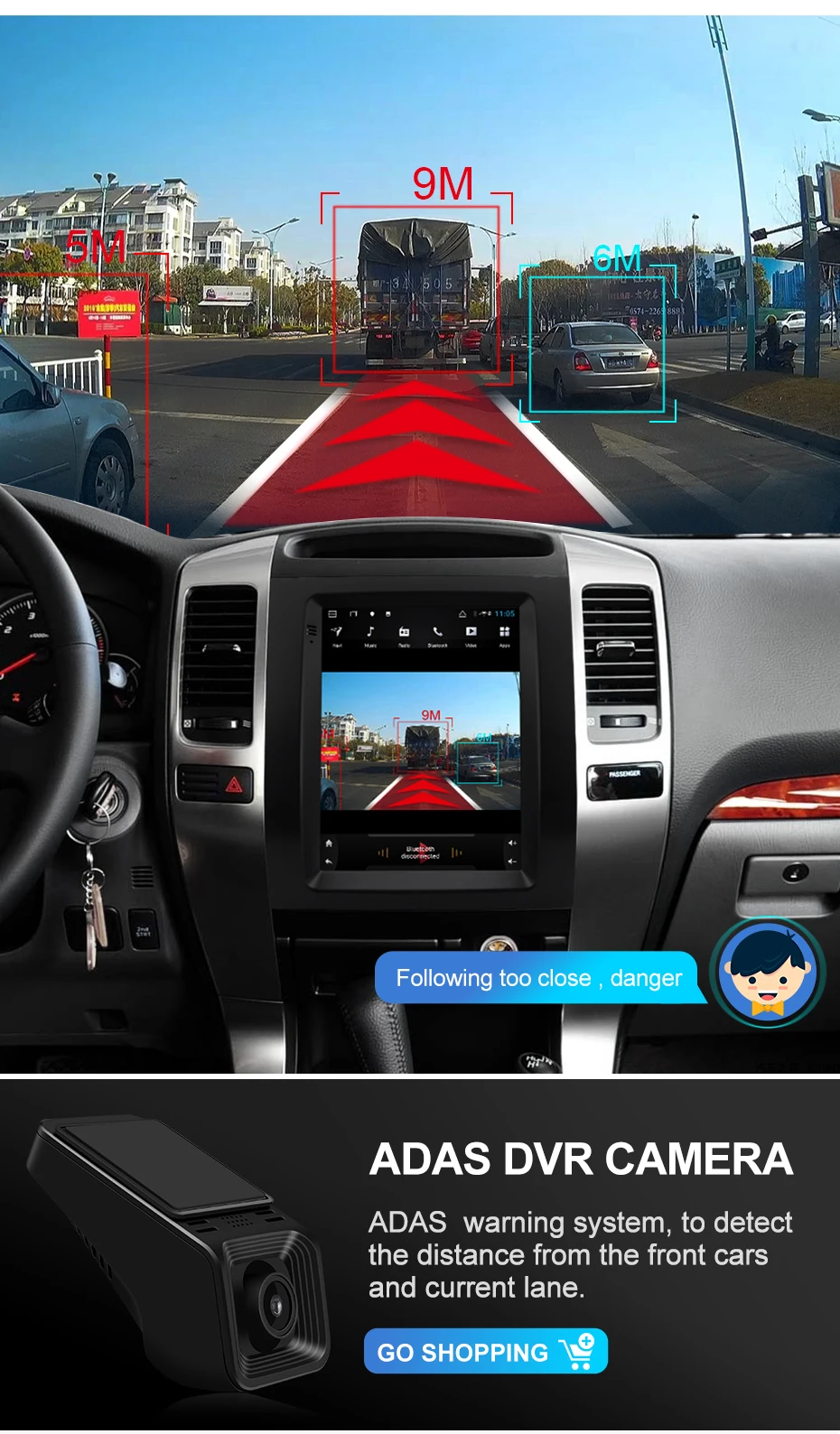 Sale Isudar H53 Vertical 1 Din Android Auto Radio For Toyota/Prado 120 2004-2009 GPS Car Multimedia RAM 4G ROM 64G FM For Telsa Model 6