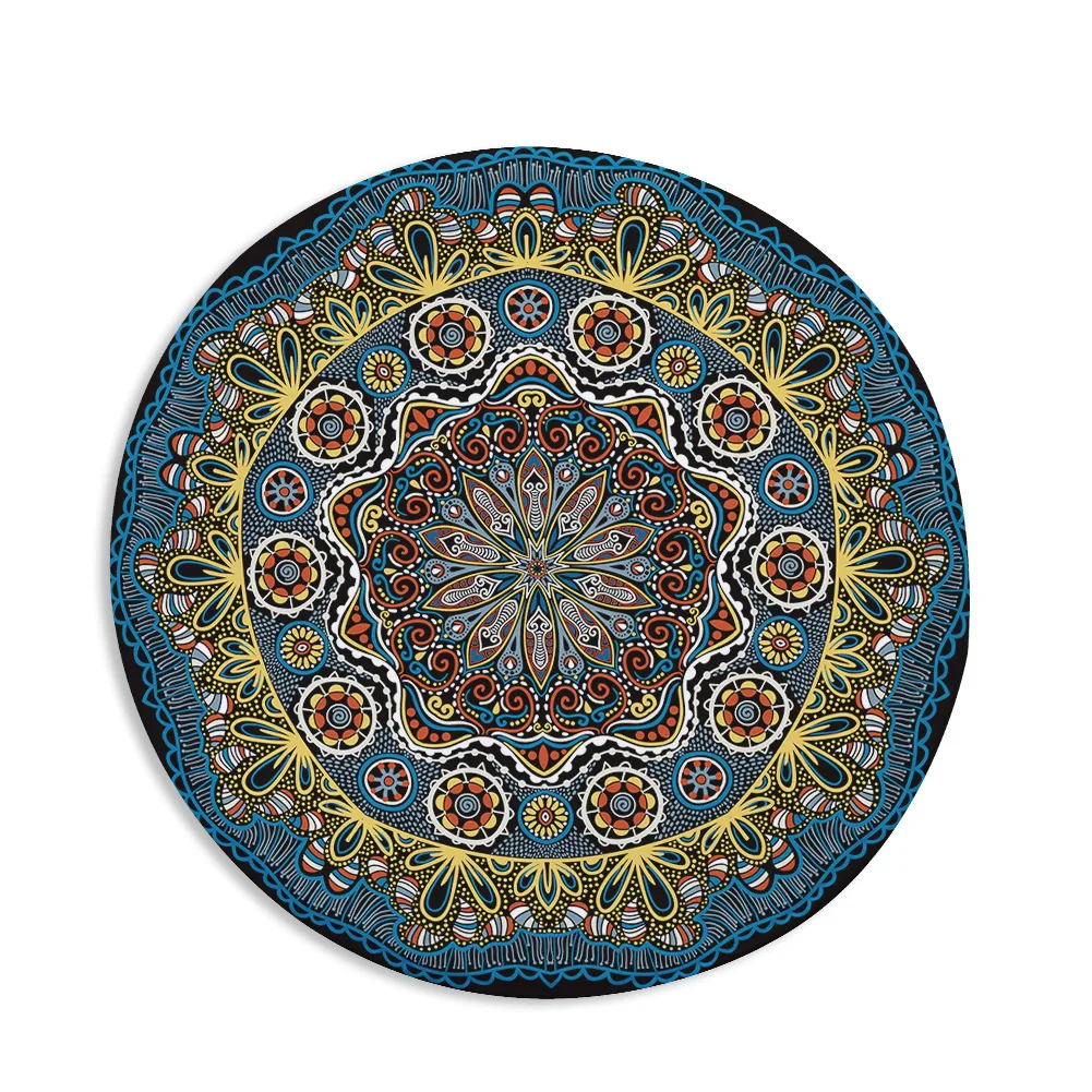 Mandala 11 Zeegle Мандала круглые ковры для гостиной фланелевый ковер для детской комнаты коврики для йоги нескользящие коврики для спальни коврики для компьютерного стула - Цвет: Mandala 11