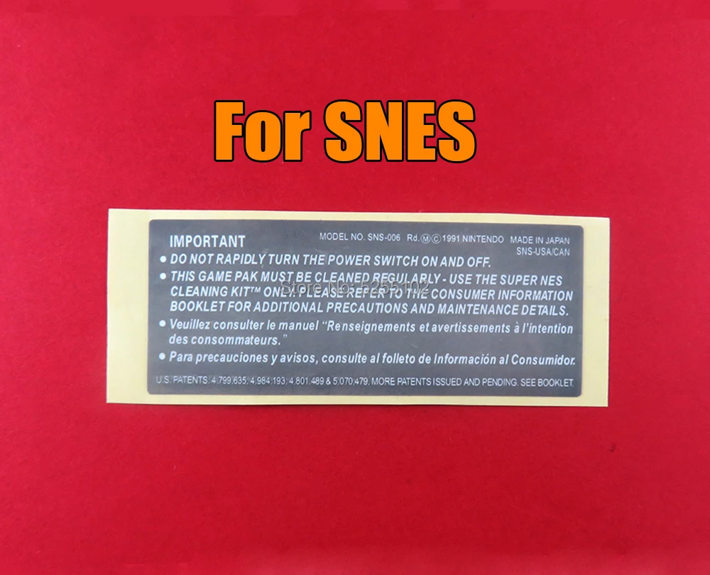 10 шт. Сменный Чехол для задней крышки для SNES, стикер для игровой карты, этикетка для snes, версия США