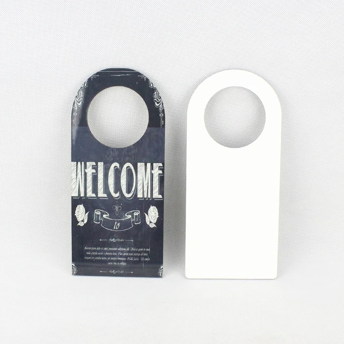 12pcs Free shipping custom sublimation blank Door hanging/hotel door hanging for consumables Heat Transfer printing DIY gifts free shipping 50pcs lot new sublimation blank phone holder phone stand hook hexagon shape for dye ink heat press printing diy