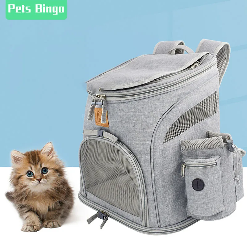 

Pets Bingo Portable Dog Bag Breathable Double Shoulder Cat Backpack Multifunctional Packbag Travel Carrier Handbag for<7.5kg Pet