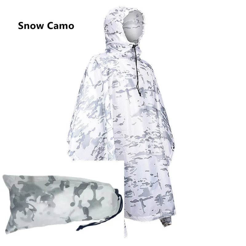 Waterproof Camouflage Hunting Poncho - Lightweight Outdoor Sportswear Raincoat