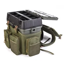 Многофункциональный рыболовный рюкзак с коробкой для рыболовных снастей, сумка для хранения через плечо, рыболовные снасти для ловли карпа, рыболовные снасти, рыболовные приманки