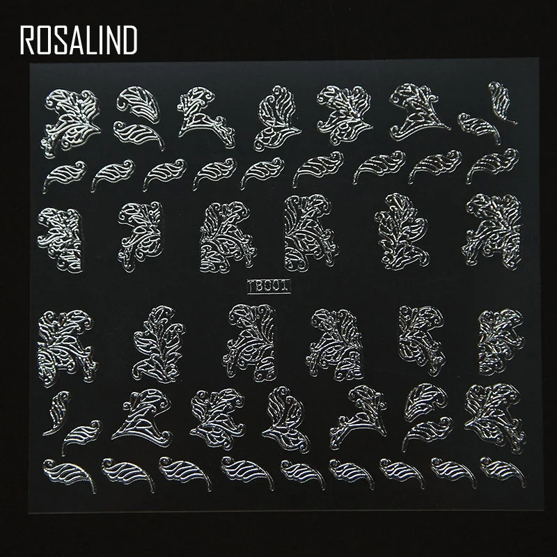 N5241-02 ROSALIND наклейки-Слайдеры для Переводные картинки для ногтей маникюрный набор дизайн Фольга основа Топ Полупостоянный гель лак для ногтей наклейки комплект - Цвет: N5241-02