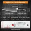 XINZUO 8.5'' inches Chef Kitchen Knives Damascus Steel Vegetable Meat Knife with G10 + Mosaic Brass Rivet Handle Cooking Knife ► Photo 2/6