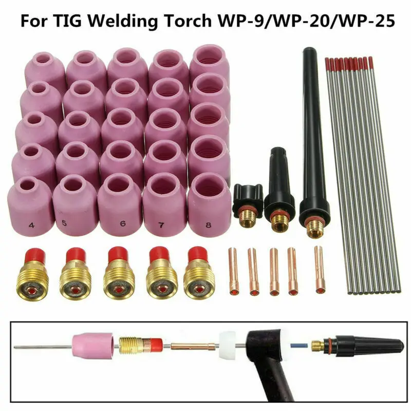 Для TIG факелов WP-9 WP-25 581302 глинозема сопло дуговой сварки газовые линзы расходные материалы