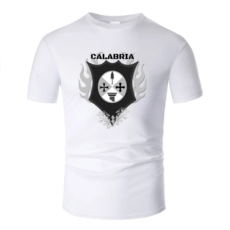 Men-White Новая мода великая Калабрия футболка унисекс размера плюс 3xl 4xl 5xl тонкая мужская футболка хлопок круглый воротник Тройник - Цвет: Men-White