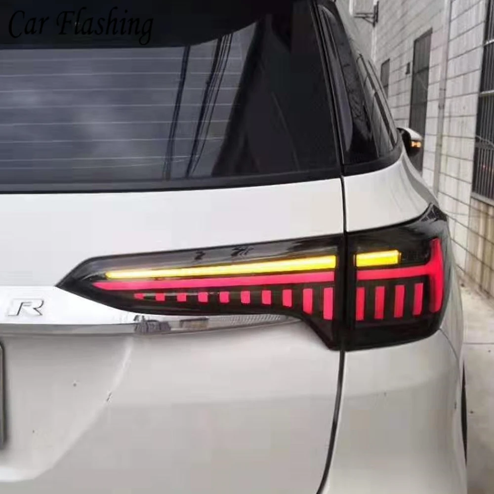 2 шт. автомобильный Стайлинг для Toyota Fortuner задние фонари динамический сигнал задний фонарь светодиодный задний фонарь Аксессуары для DRL