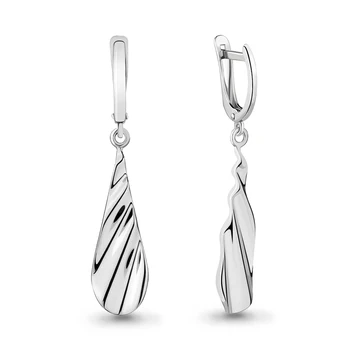 

Earrings long AQUAMARINE without inserts Silver 925