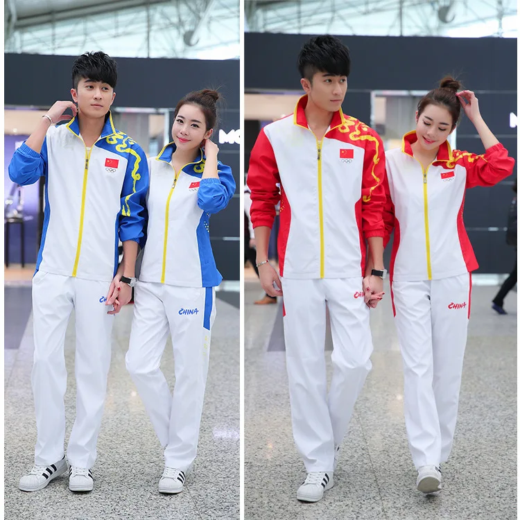

Spring And Autumn National Team Couples Sports Set Men And Women School Uniform Children Long Sleeve Taekwondo Sports Will Group