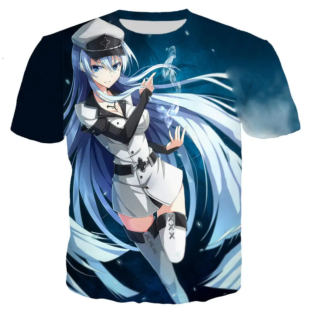 04 Новая крутая футболка для мужчин/женщин, убийца Акаме esdeath, футболки с 3D-принтом, короткий рукав Харадзюку, стильная футболка, уличная футболка - Цвет: 04