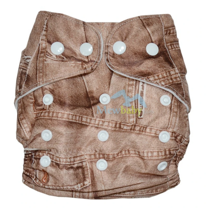 

One Size Fits All Baby Reusable Pocket Diaper Washable Diaper Cover with 1pc Microfiber Insert Suits Birth to Potty ET14