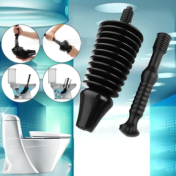 

New Black Detachable Home high Suction Powerful Drain Pump Plunger Sink Pipe Clog Remover Toilets Bathroom Kitchen Cleaner Kit