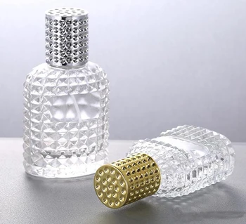 

60Pcs 30/50Ml Spray Perfume Bottle Clear Glass Aluminum Lid Refillable Travel Portable Cosmetic Container Fine Mist Atomizer