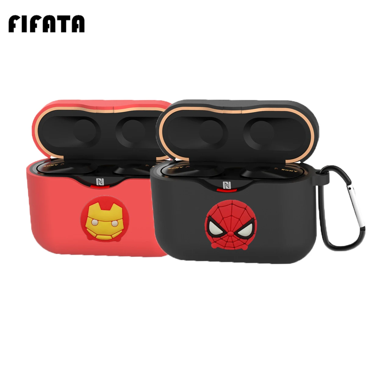 

FIFATA The Avengers Cartoon Style Silicone Earphone Case For Sony WF-1000XM3 Bluetooth Earphone Accessories For Sony Earphone