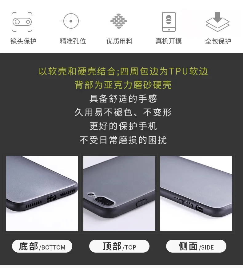 Чехол для телефона IPhone 8 Plus для мужчин и женщин-оранжевый узор тигра простой тренд применимый защитный чехол для iPhone Жесткий Чехол
