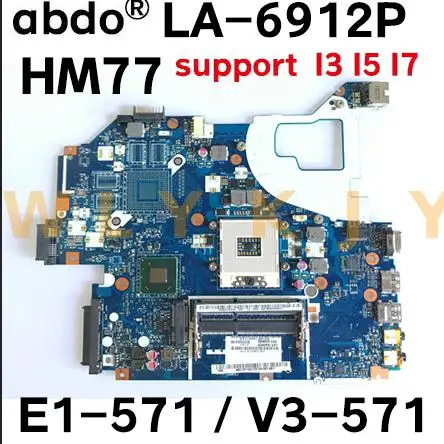 Для Acer E1-571G V3-571G V3-571 E1-571 E1-531 NV56R материнская плата для ноутбука Q5WV1 LA-7912P HM77