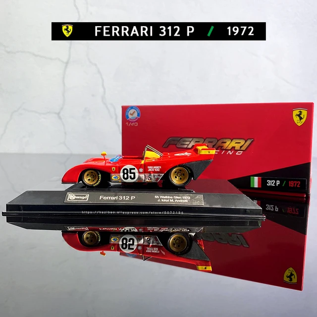Bburago 1:43 Ferrari 250 Rossa 1959 series Acrylic Glift Box Packging car model Simulation Alloy Car Model Collect gifts toy 312 P