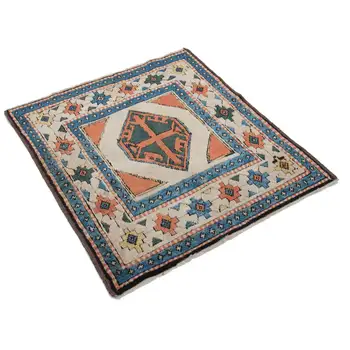 

100x107 Cm Blue Handmade Anatolian Rug-3x3 Ft