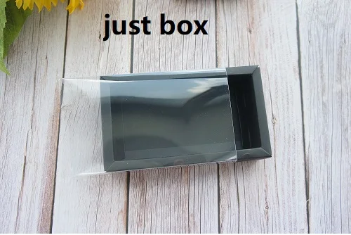 just box set 16*8,2*4 см 10 Набор черный шоколад бумажная коробка с пластиковым отверстием как свадьба Рождество День рождения конфеты упаковка - Цвет: just box set