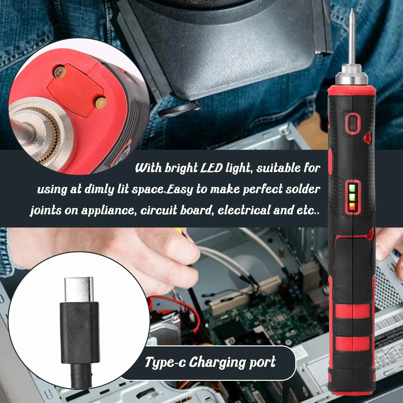 480℃ Wireless Soldering Iron Rechargeable Mini Portable Electric Soldering Iron Portable Microelectronics Repair Welding Tools cheap stick welder