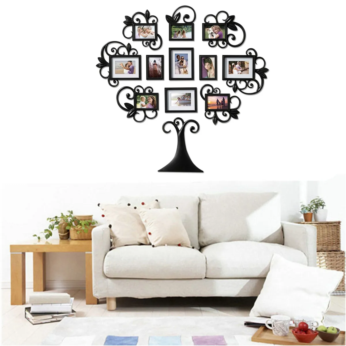 Tree Type Acrylic Photo Wall Family Picture Frame Collage Art Home Decor Sticker 