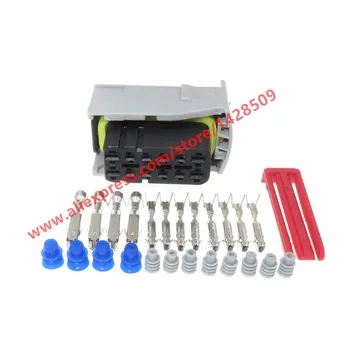 

5 Sets 12 Pin Automotive Waterproof Connector Wiring Harness Plug With Terminals 284848-2