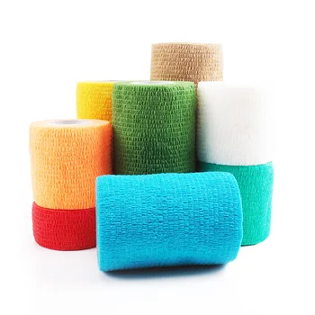 

Waterproof Medical Self Adhesive fabric Bandage Muscle Tape Finger Joints Wrap Knee Protector First Aid Kit Pet Elastic Bandage