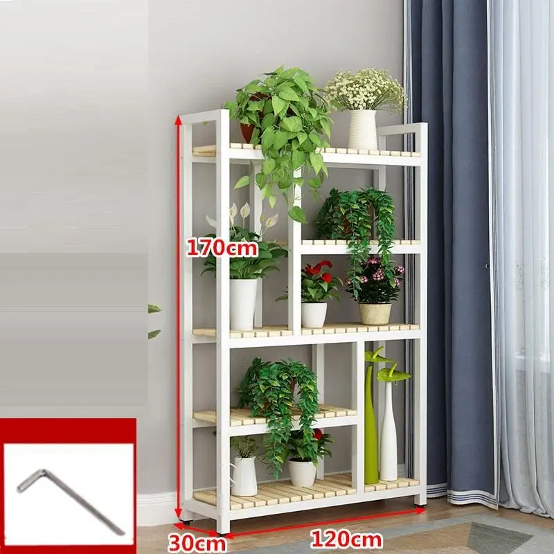 Number 4 Estante Крытый Estanteria Para Plantas деревянные полки для лестницы завод Stojak Na Kwiaty балкон полка открытый цветок стенд - Цвет: Number 4