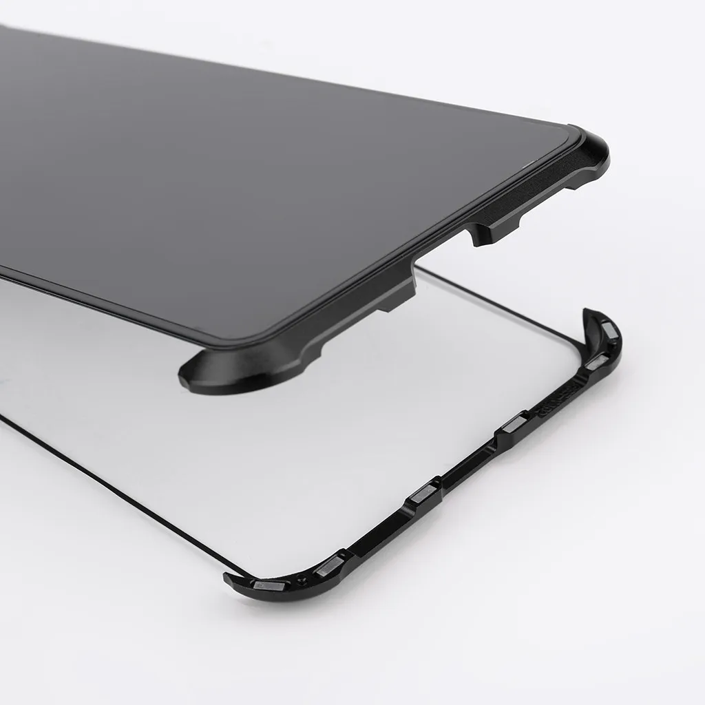 Модный чехол без оправы для телефона, анти-открытый магнитный адсорбционный металлический бампер, стеклянный чехол для iPhone XS Max 6,5 дюймов# guahao